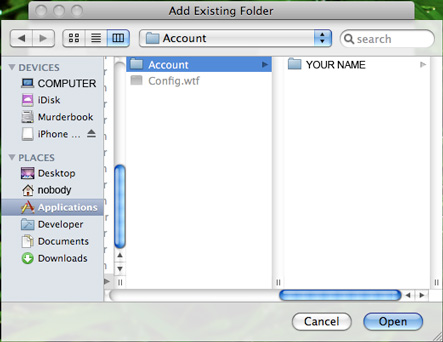 Folder Locations